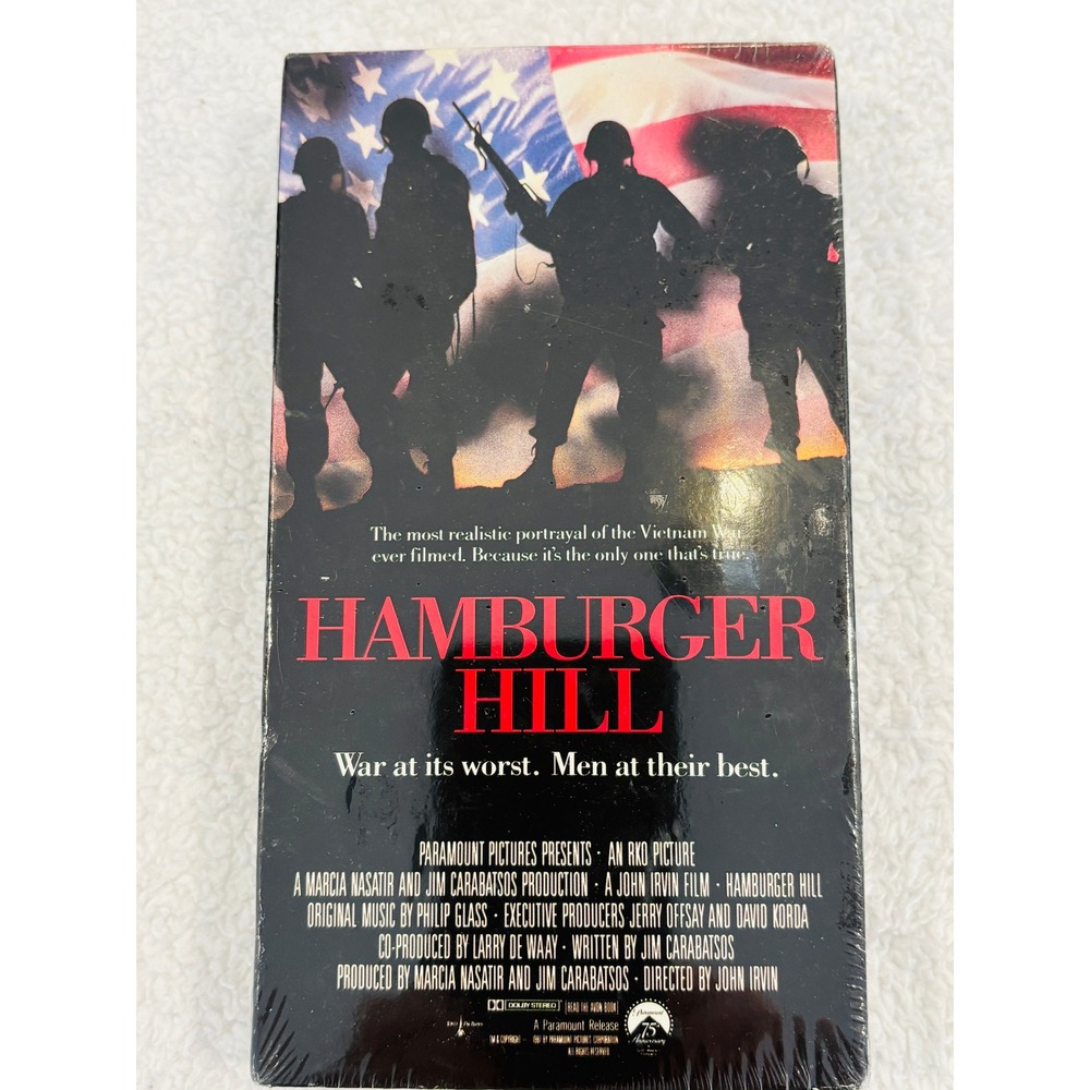 Hamburger Hill VHS 1987 Vietnam War Movie Vestron Video Sealed New